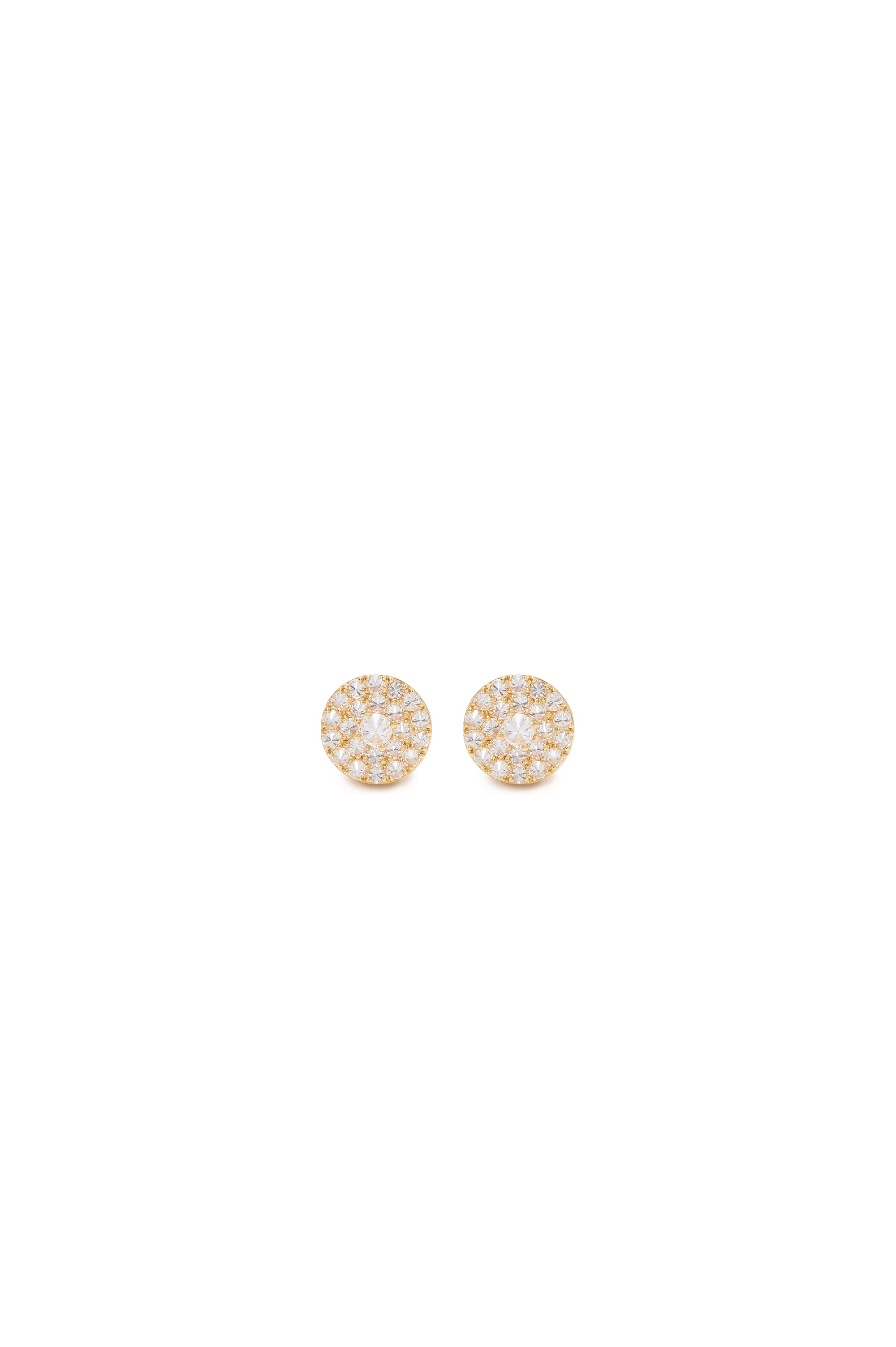 Round stud diamond earrings with Canadian diamonds in 18K yellow gold